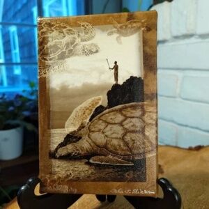 Honu Blessing 4x6 Signed Canvas Print from Julie J Eliason